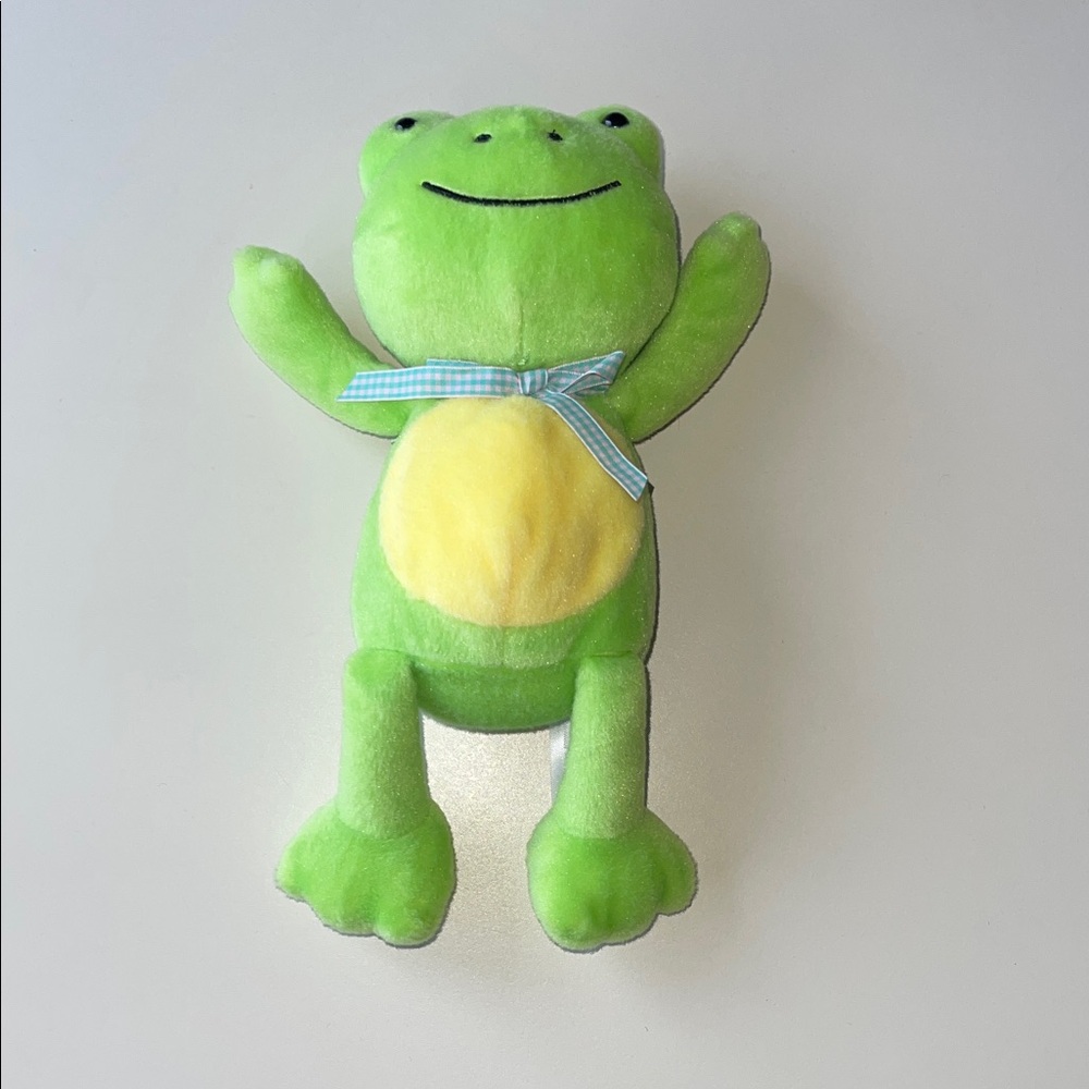 Animal Adventure Green Frog Plush Baby Toy